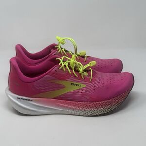 Brooks Hyperion Max Running Shoes Womens 10 Pink Glow Green Lightweight Sneakers